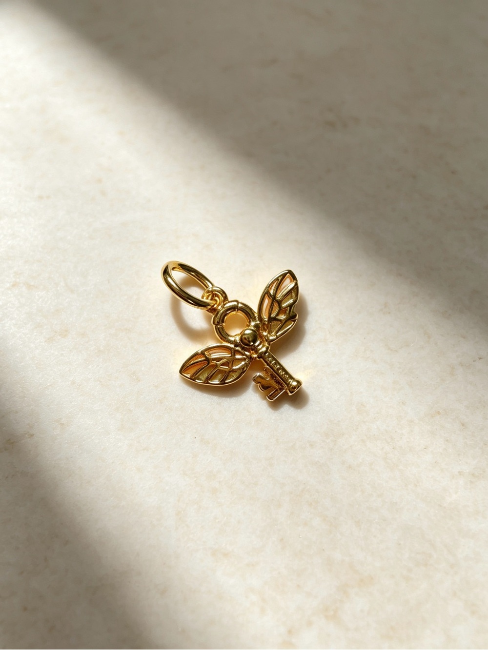 Harry Potter Golden Snitch Flying Key Gold Charm